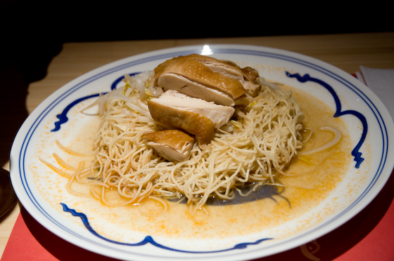 Smoked chicken noodles