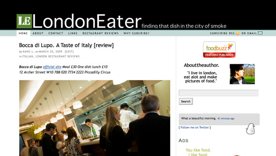 New London Eater site design