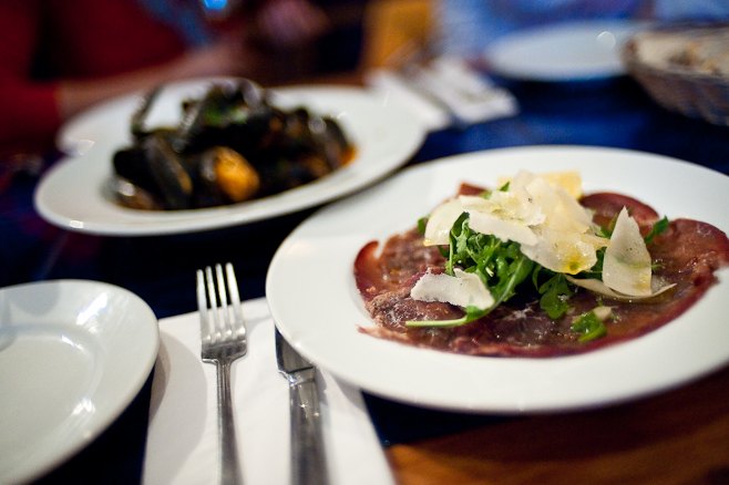 Made in Italy: Beef Carpaccio and Mussels